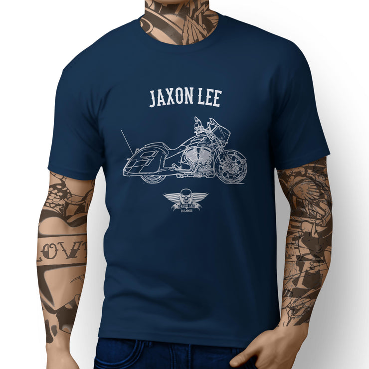 Jaxon Lee Illustration For A Victory Magnum Motorbike Fan T-shirt