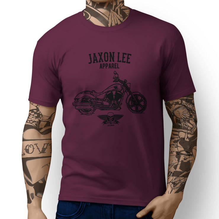 Jaxon Lee Illustration For A Victory Vegas Motorbike Fan T-shirt