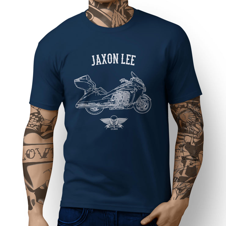 Jaxon Lee Illustration For A Victory Vision Motorbike Fan T-shirt