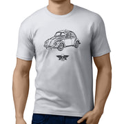 Jaxon Lee illustration for a Volkswagen 1968 Beetle 1500 Limousine fan T-shirt