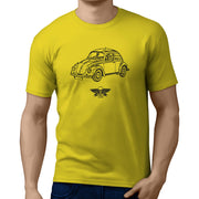 Jaxon Lee illustration for a Volkswagen 1968 Beetle 1500 Limousine fan T-shirt