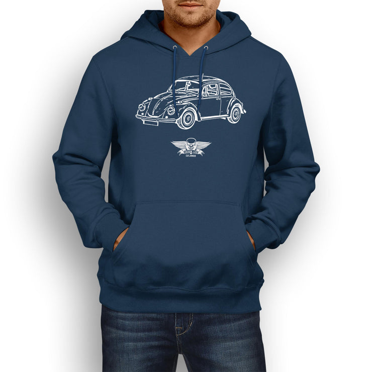 Jaxon Lee illustration for a Volkswagen 1968 Beetle 1500 Limousine fan Hoodie