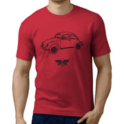 Jaxon Lee illustration for a Volkswagen 1974 Beetle Motorcar fan T-shirt