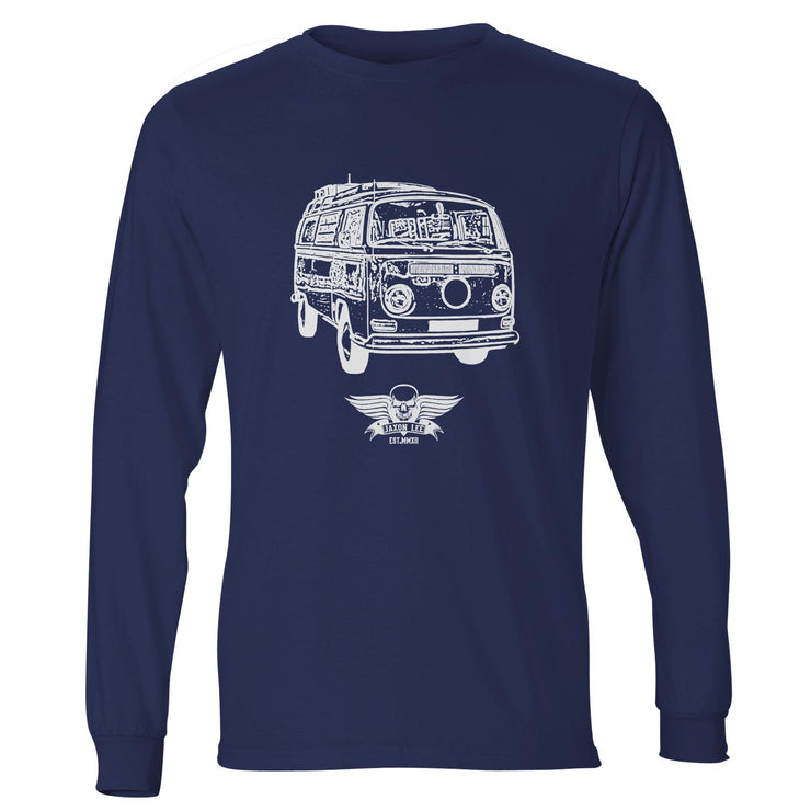 Jaxon Lee illustration for a Volkswagen Campervan 1968 fan LS-Tshirt
