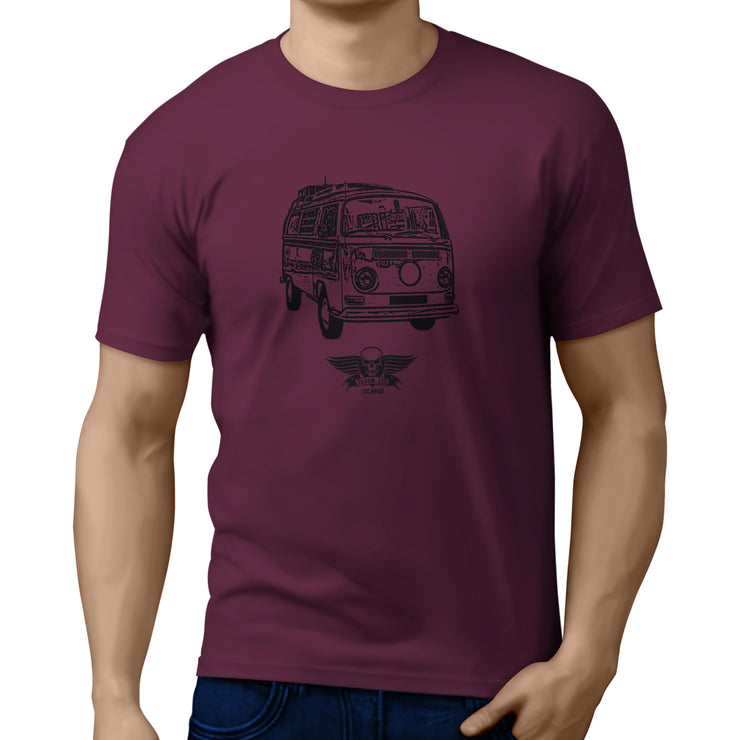 Jaxon Lee illustration for a Volkswagen Campervan 1968 fan T-shirt