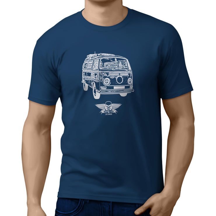 Jaxon Lee illustration for a Volkswagen Campervan 1968 fan T-shirt