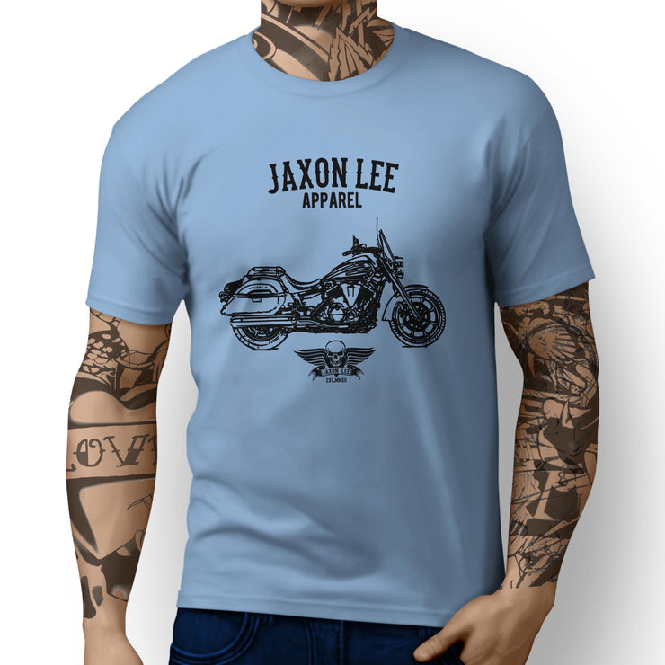 Jaxon Lee Illustration For A Yamaha V-Star 950 Tourer 2017 Motorbike Fan T-shirt