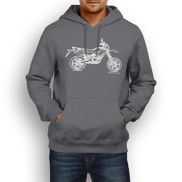 JL Illustration For A Benelli Motard 250 Motorbike Fan Hoodie