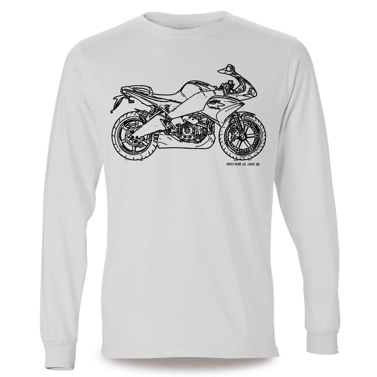 JL Illustration For A Buell 1125R 2010 Motorbike Fan LS-Tshirt