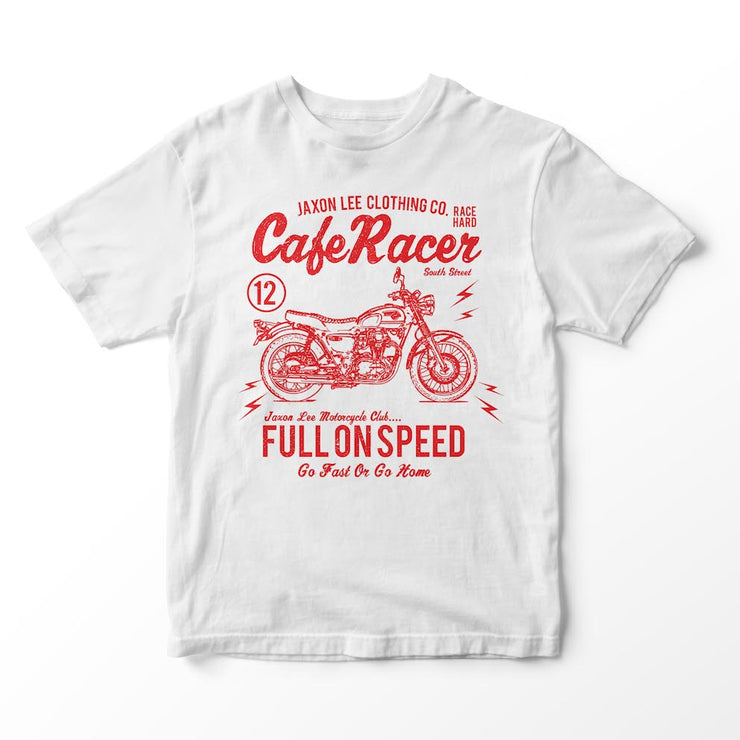 JL Cafe Racer - Kawasaki W800 Motorbike Illustration T-shirt - Jaxon lee