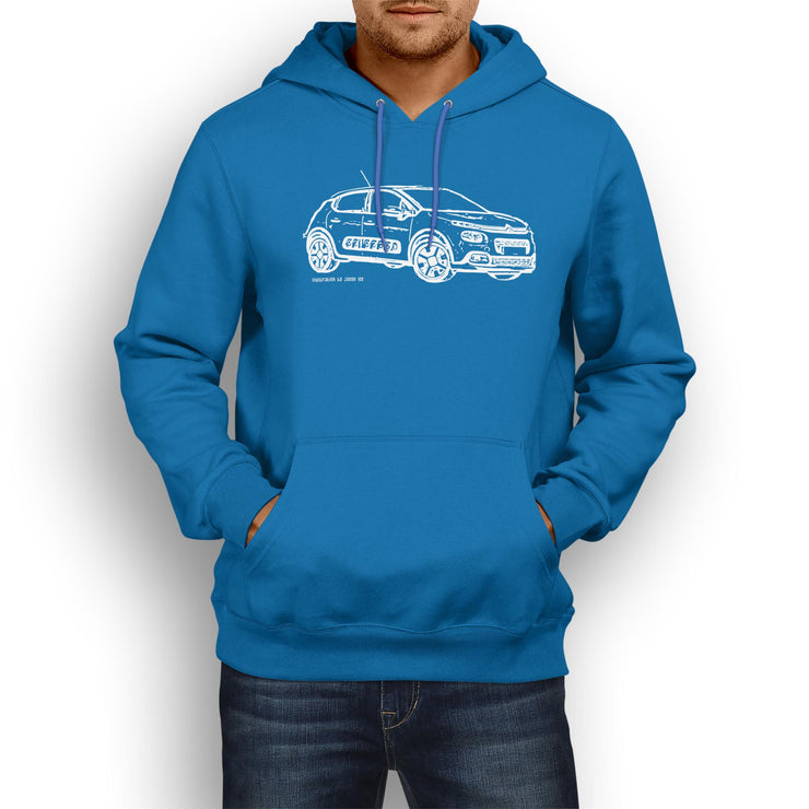 JL Illustration For A Citroen C3 Motorcar Fan Hoodie