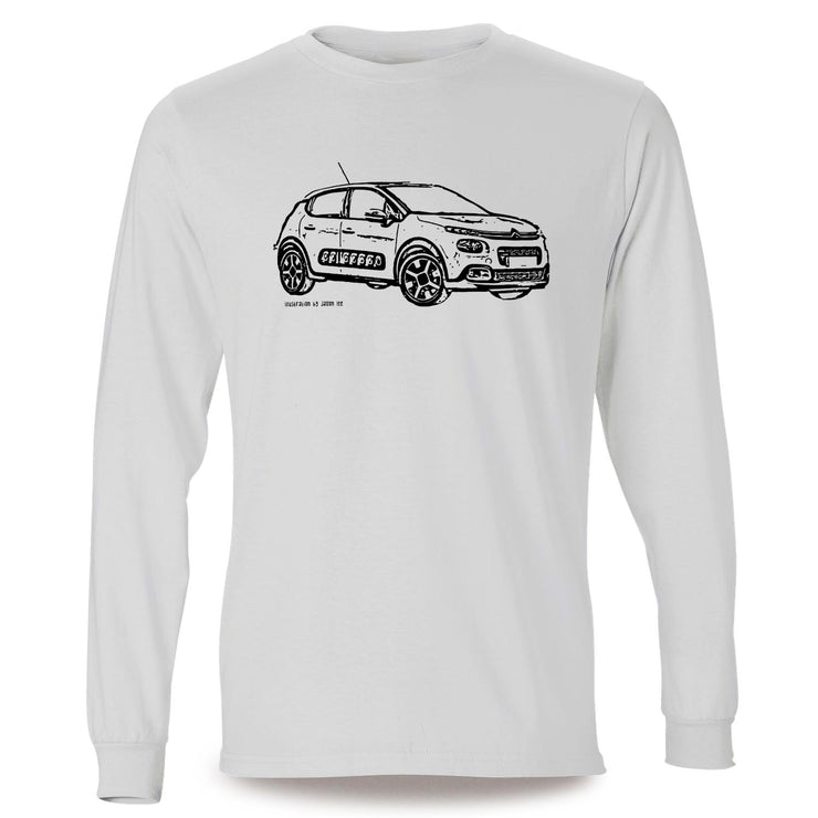 JL Illustration For A Citroen C3 Motorcar Fan LS-Tshirt