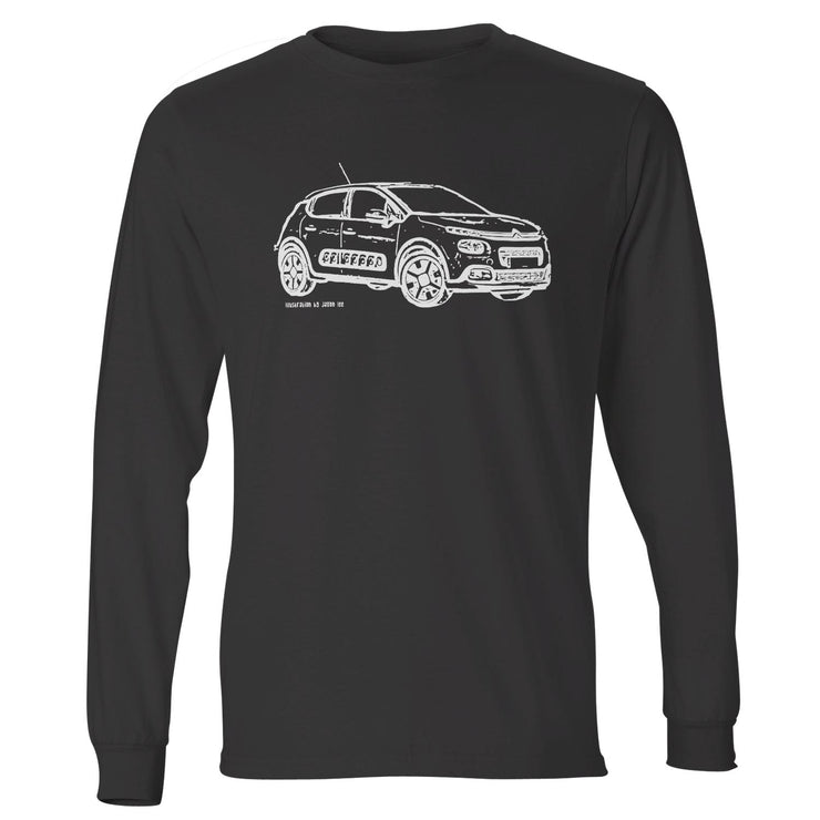 JL Illustration For A Citroen C3 Motorcar Fan LS-Tshirt