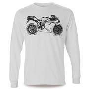 JL Illustration For A Ducati 1098R Motorbike Fan LS-Tshirt