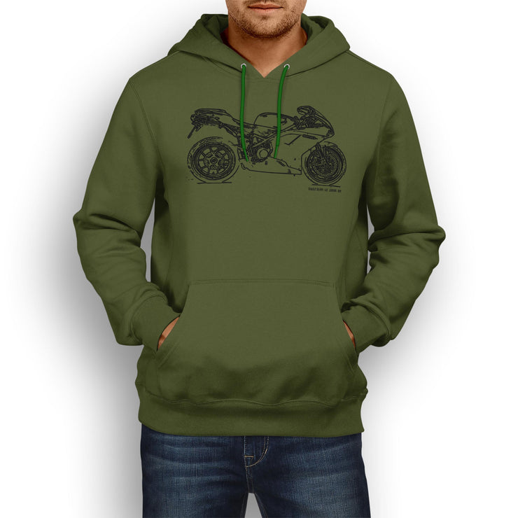 JL Illustration For A Ducati 1098R Motorbike Fan Hoodie