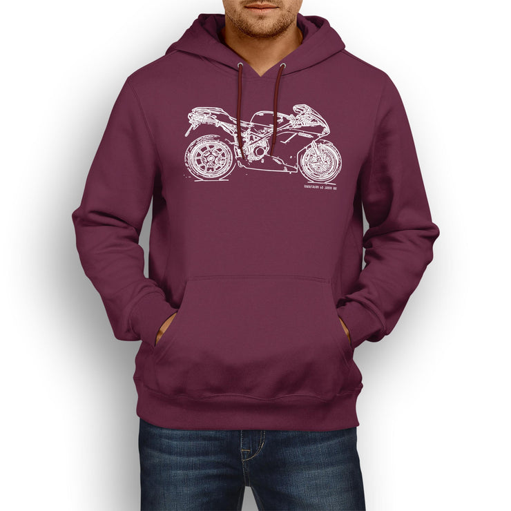 JL Illustration For A Ducati 1098R Motorbike Fan Hoodie