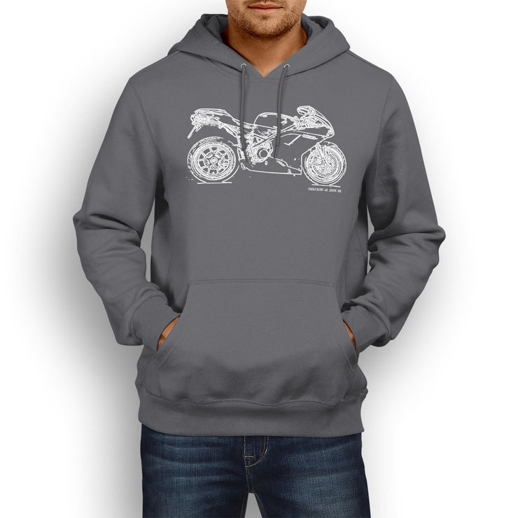 JL Illustration For A Ducati 1098R Motorbike Fan Hoodie