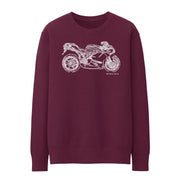 JL* Illustration For A Ducati 1198R Corse Special Edition Motorbike Fan Jumper