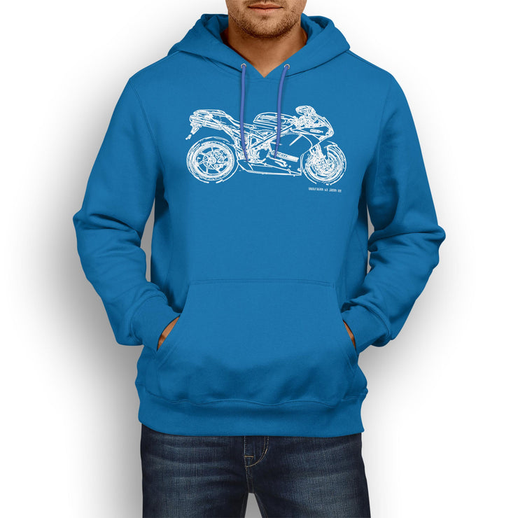 JL Illustration For A Ducati 1198R Corse Special Edition Motorbike Fan Hoodie