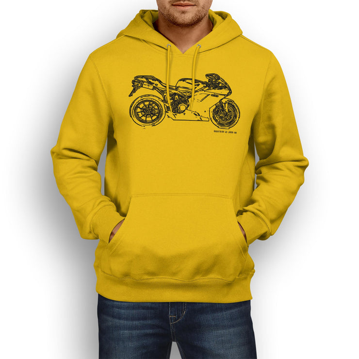 JL Illustration For A Ducati 1198 Motorbike Fan Hoodie