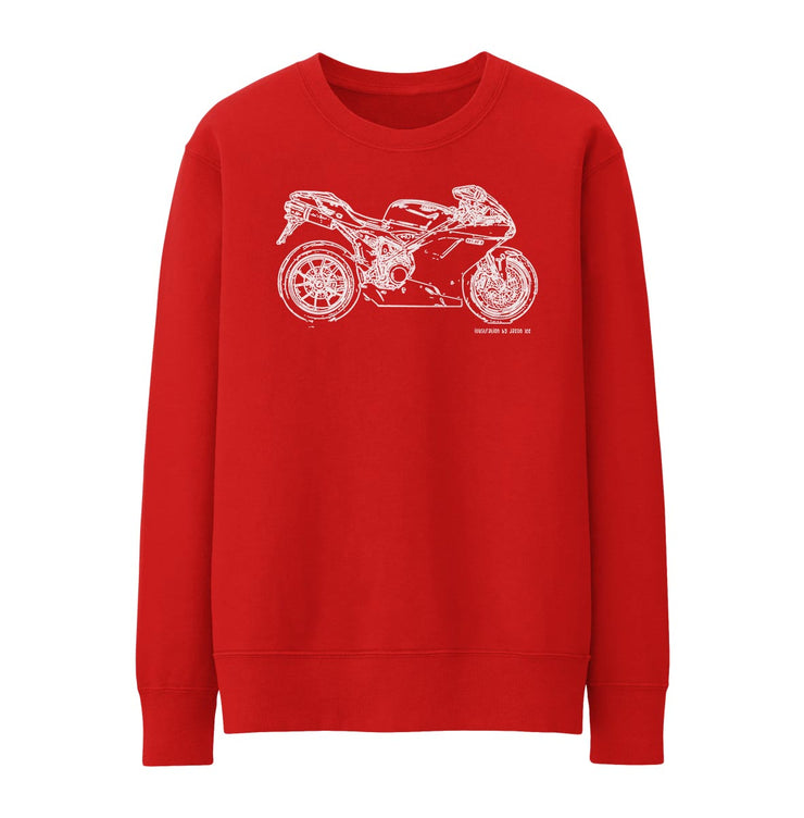 JL Illustration For A Ducati 1198 Motorbike Fan Jumper