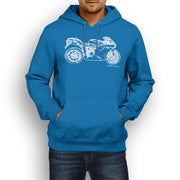 JL Illustration For A Ducati 1198 Motorbike Fan Hoodie