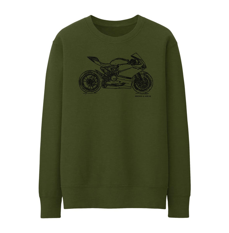 JL Illustration For A Ducati 1198 Panigale R Motorbike Fan Jumper