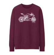 JL Illustration For A Ducati 1198 Panigale R Motorbike Fan Jumper