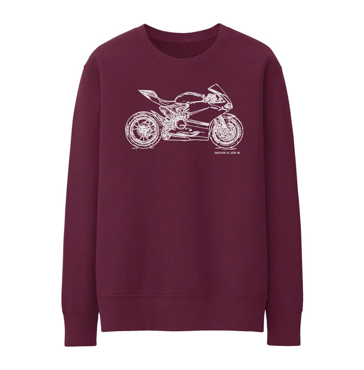 JL Illustration For A Ducati 1198 Panigale R Motorbike Fan Jumper