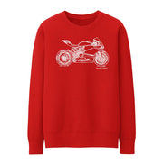 JL Illustration For A Ducati 1198 Panigale R Motorbike Fan Jumper