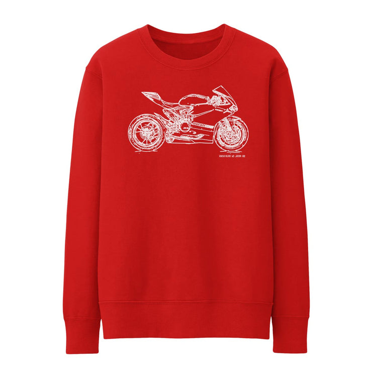 JL Illustration For A Ducati 1198 Panigale R Motorbike Fan Jumper
