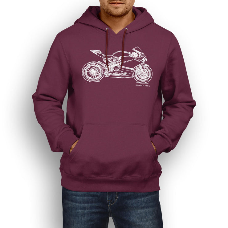 JL Illustration For A Ducati 1198 Panigale R Motorbike Fan Hoodie