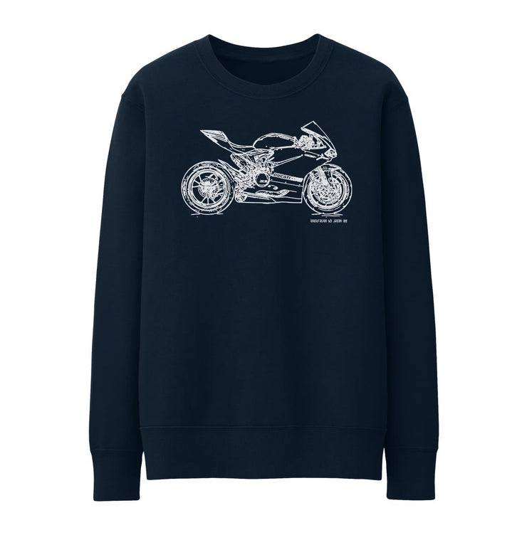 JL Illustration For A Ducati 1198 Panigale R Motorbike Fan Jumper