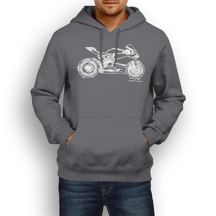 JL Illustration For A Ducati 1198 Panigale R Motorbike Fan Hoodie