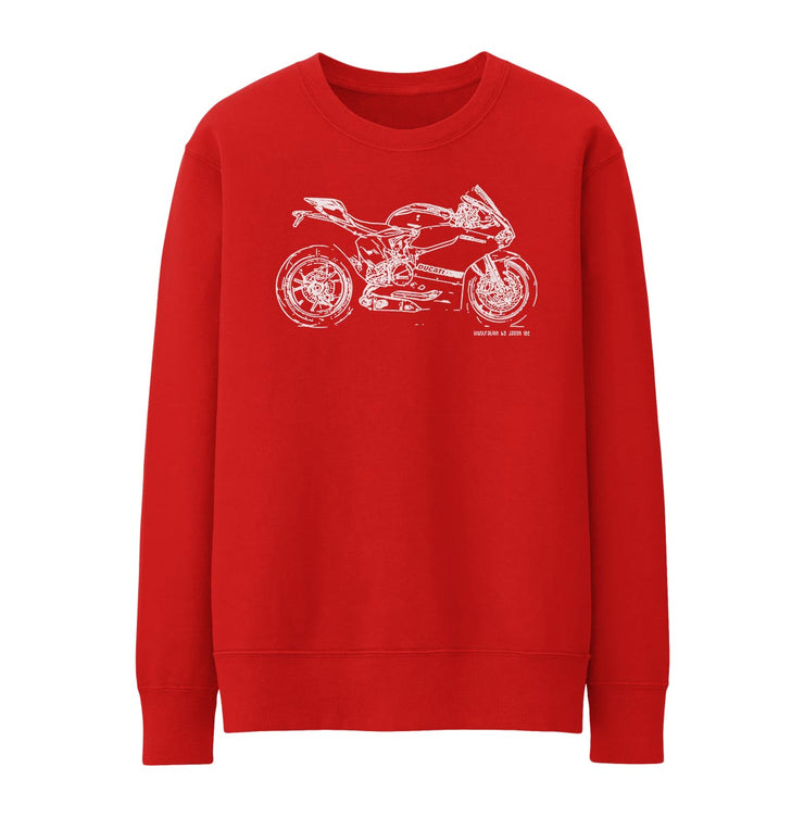 JL Illustration For A Ducati 1199 Panigale R Motorbike Fan Jumper