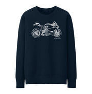 JL Illustration For A Ducati 1199 Panigale R Motorbike Fan Jumper