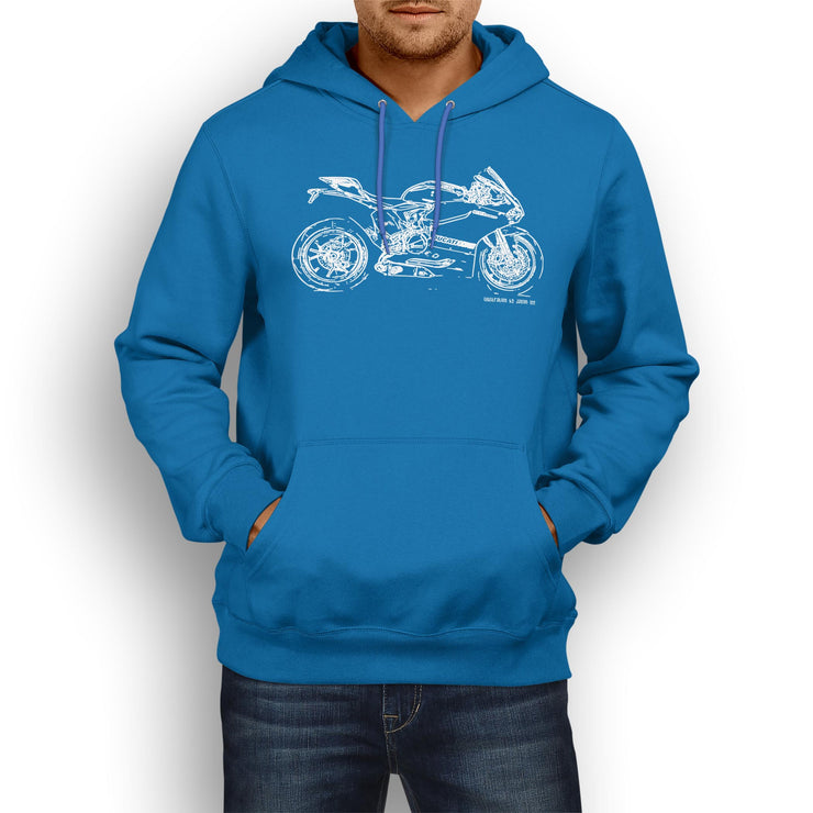 JL Illustration For A Ducati 1199 Panigale R Motorbike Fan Hoodie