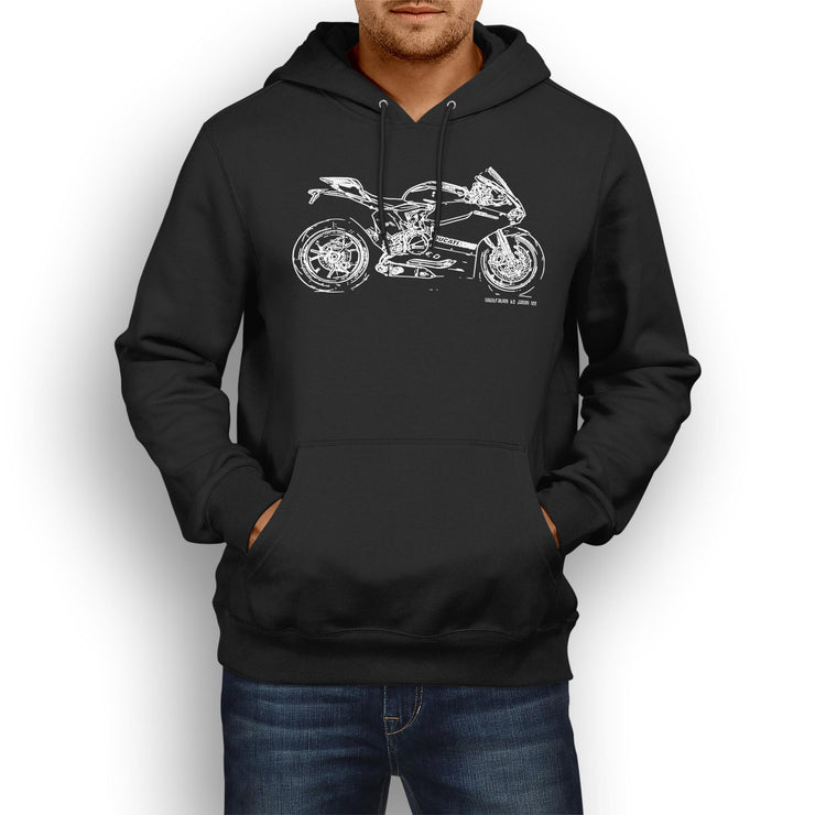 JL Illustration For A Ducati 1199 Panigale R Motorbike Fan Hoodie