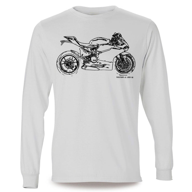 JL Illustration For A Ducati 1199 Panigale S Motorbike Fan LS-Tshirt