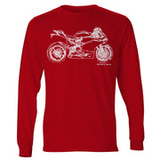 JL Illustration For A Ducati 1199 Panigale S Motorbike Fan LS-Tshirt