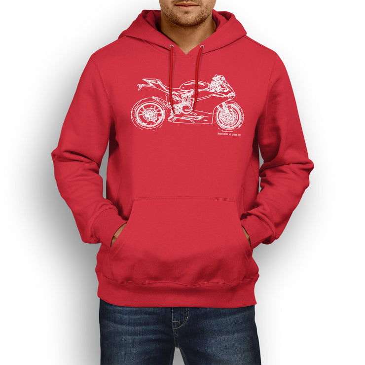 JL Illustration For A Ducati 1199 Panigale S Motorbike Fan Hoodie