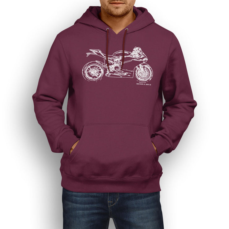 JL Illustration For A Ducati 1199 Panigale S Motorbike Fan Hoodie