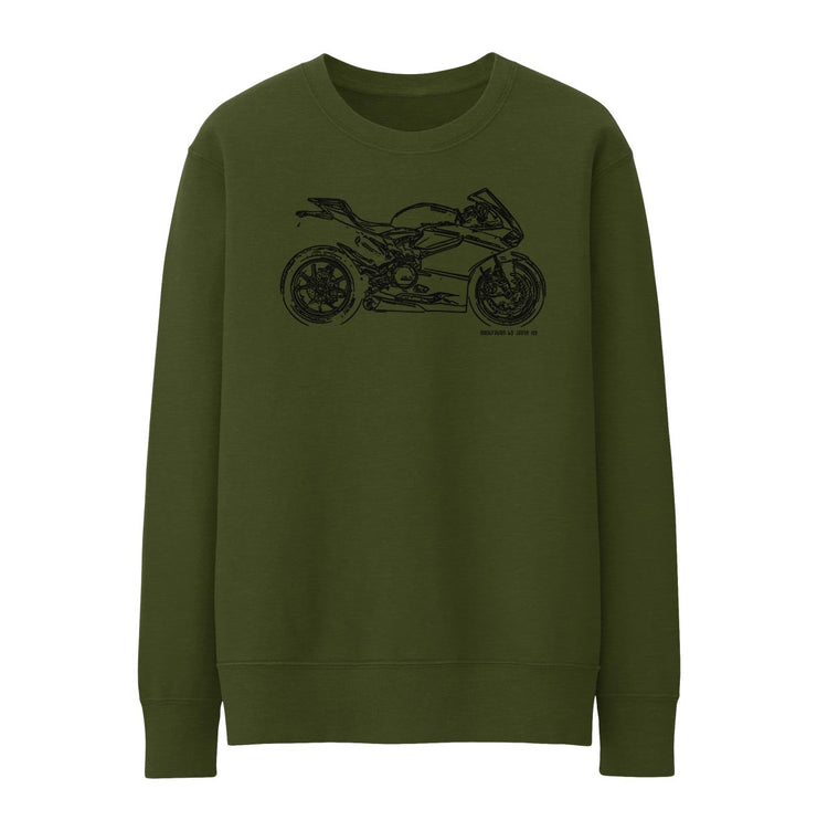 JL Illustration For A Ducati 1199 Superleggera Motorbike Fan Jumper