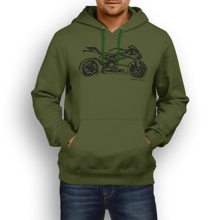 JL Illustration For A Ducati 1199 Superleggera Motorbike Fan Hoodie