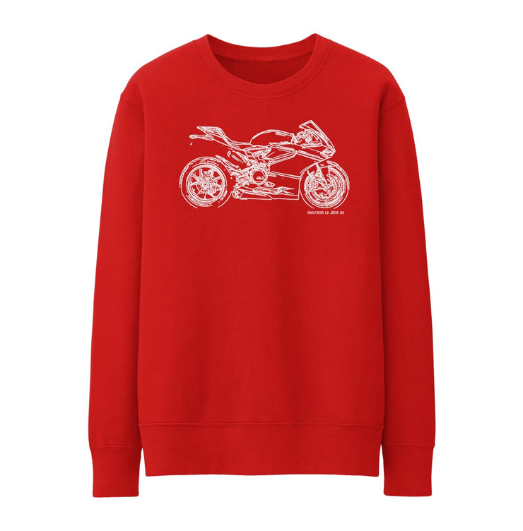 JL Illustration For A Ducati 1199 Superleggera Motorbike Fan Jumper