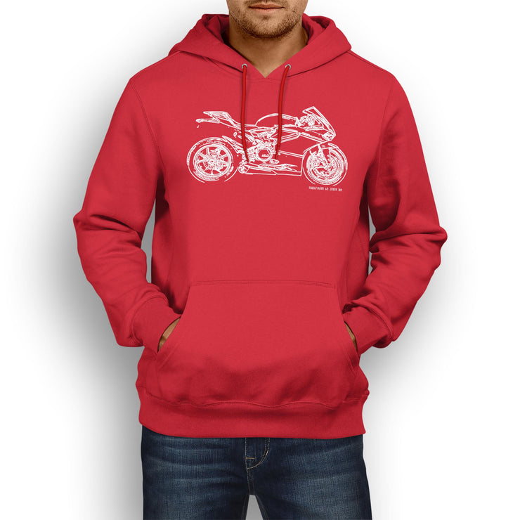 JL Illustration For A Ducati 1199 Superleggera Motorbike Fan Hoodie