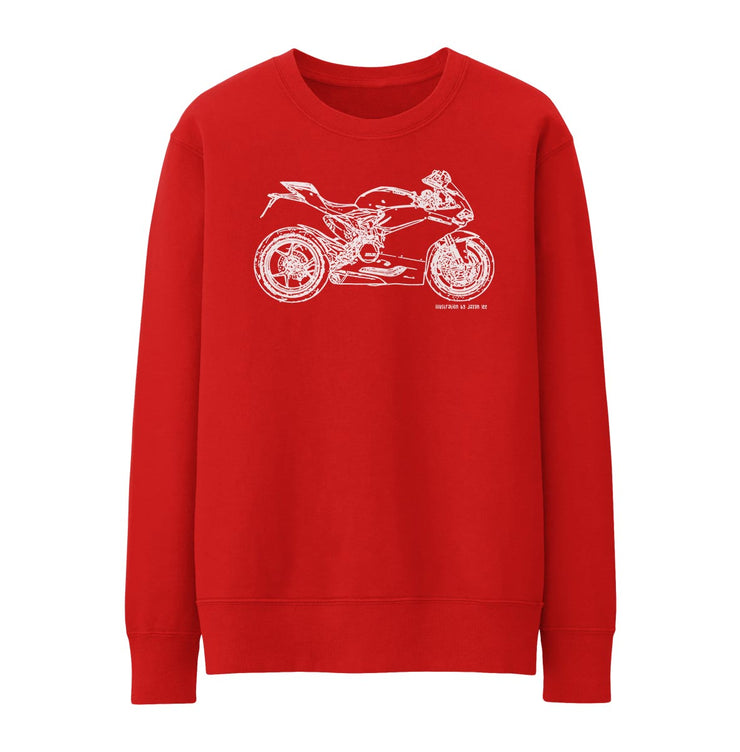 JL Illustration For A Ducati 1299 Panigale Motorbike Fan Jumper