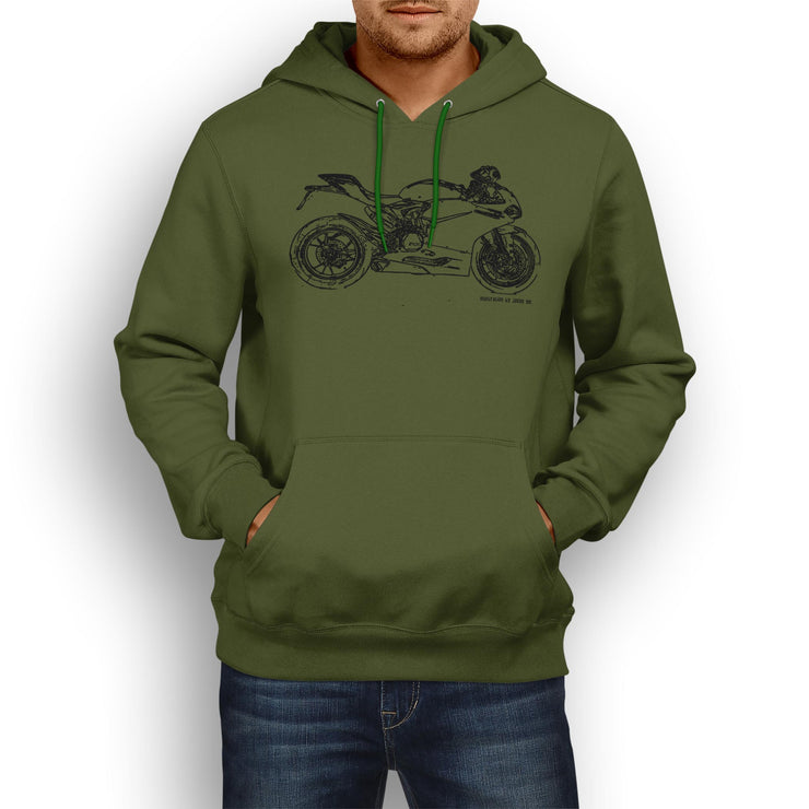 JL Illustration For A Ducati 1299 Panigale S Motorbike Fan Hoodie