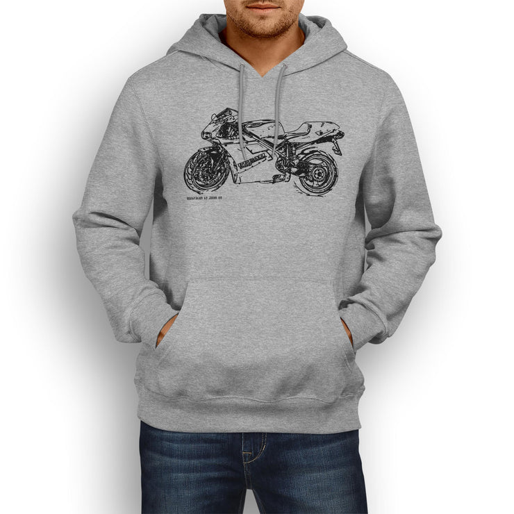 JL Illustration For A Ducati 748 Motorbike Fan Hoodie