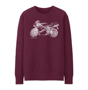 JL Illustration For A Ducati 748 Motorbike Fan Jumper